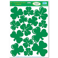 Beistle St. Patrick's Day Shamrock Clings (14/Sheet)