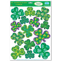 Beistle Irish-Mood Shamrock Clings (14/Sheet)