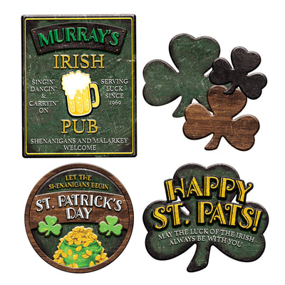 Beistle St Patrick's Day Sign Cutouts