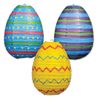 Beistle Easter Egg Paper Lanterns (3/Pkg)