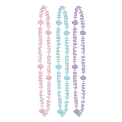 Beistle Happy Easter Bead Necklaces (3/Pkg)