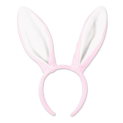 Beistle Easter Soft-Touch Bunny Ears - pink & white