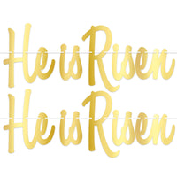 Beistle Foil He Is Risen Streamer