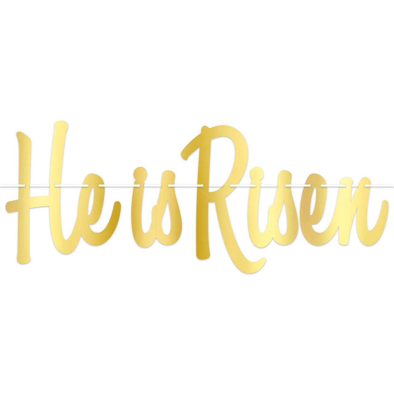 Beistle Easter Foil He Is Risen Streamer