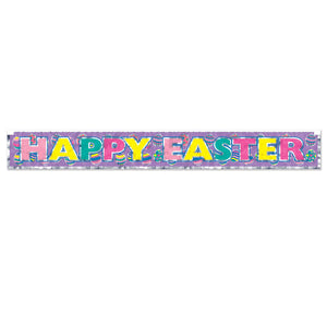 Beistle Metallic Happy Easter Fringe Banner