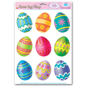 Beistle Easter Egg Clings (9/Sheet)