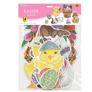 Beistle Easter Basket & Friends Cutouts (12 packs) - Easter Party Supplies