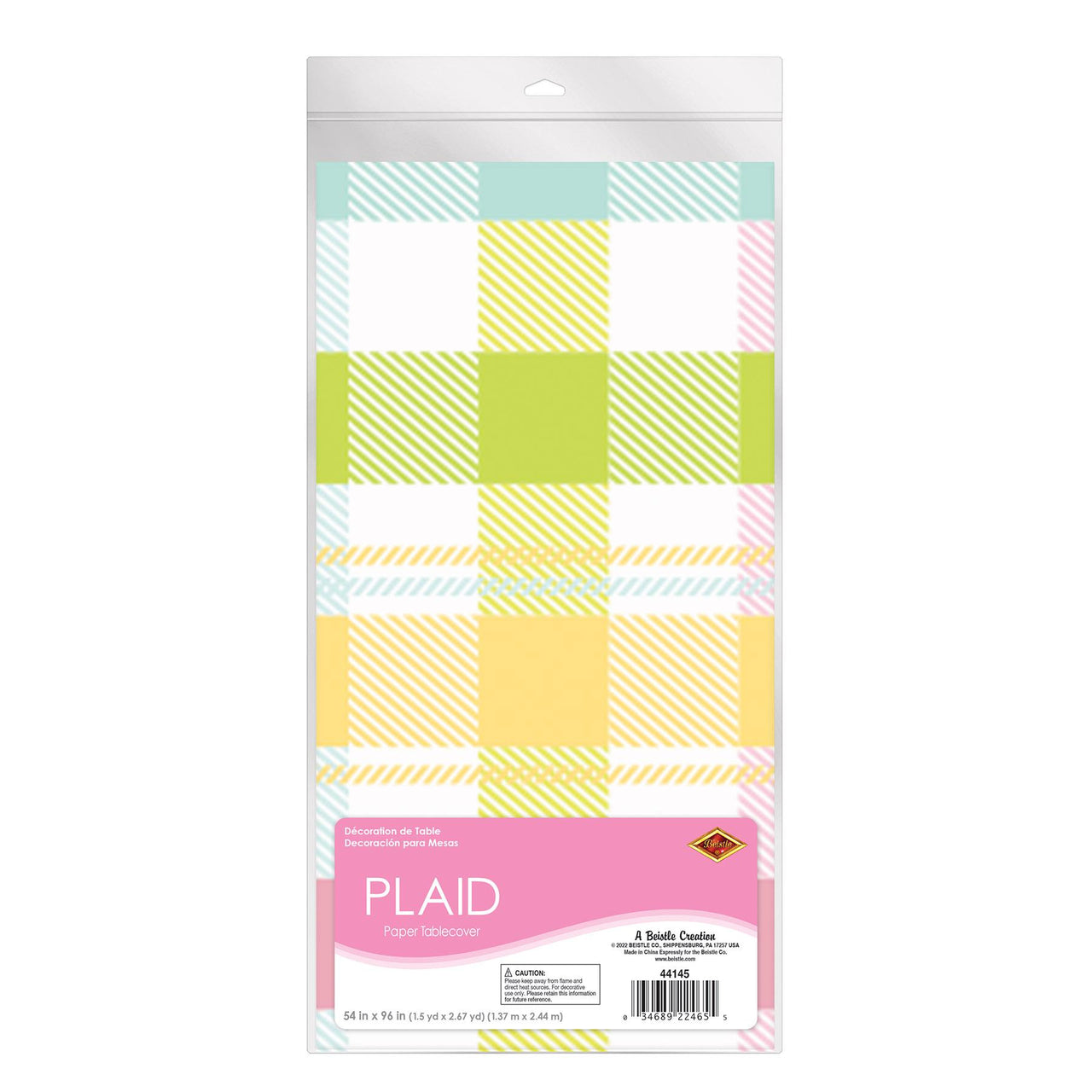 Bulk Plaid Paper Tablecover (12 Pkgs Per Case) by Beistle