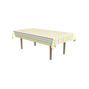 Beistle Easter Plaid Paper Tablecover (12 Per Case)
