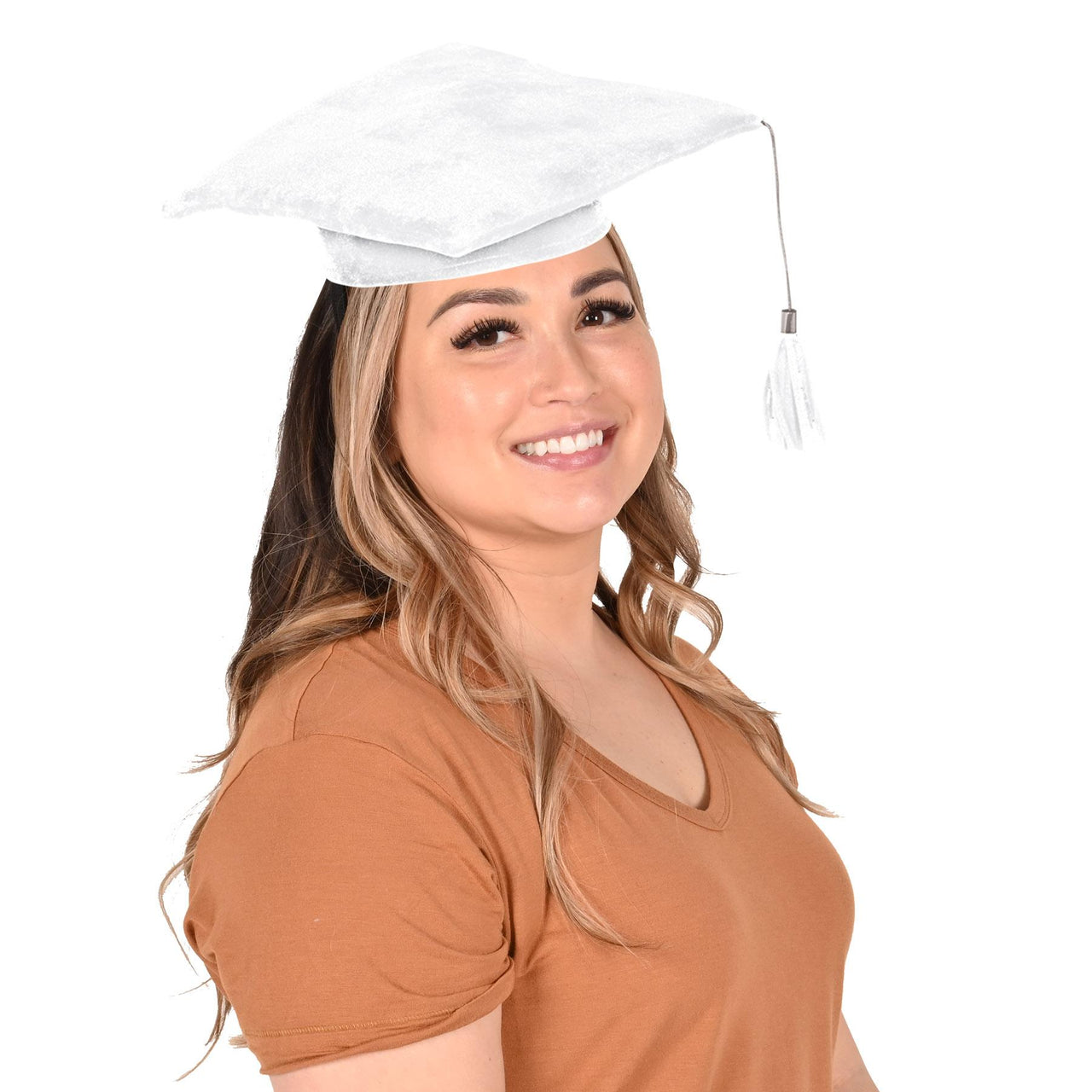 Graduation Party Supplies - Plush Graduate Cap - white