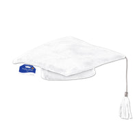 Graduation Party Supplies - Plush Graduate Cap - white