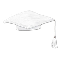 Beistle Plush Graduate Graduation Party Cap- White