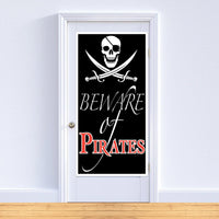 Bulk Pirate Party Beware Of Pirates Door Cover (Case of 12) by Beistle