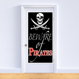 Bulk Pirate Party Beware Of Pirates Door Cover (Case of 12) by Beistle
