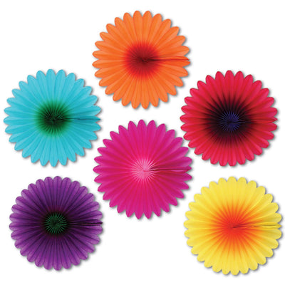 Beistle Mini Flower Fans Party Decoration (6/Pkg)