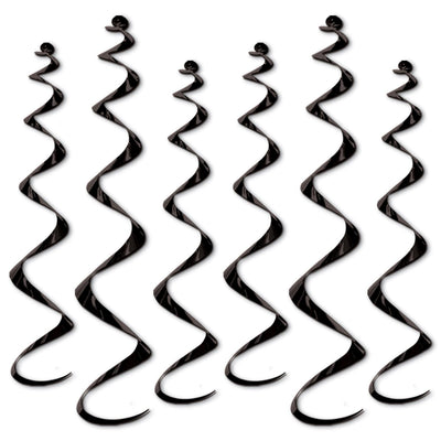 Beistle Twirly Party Whirlys black (6/Pkg)