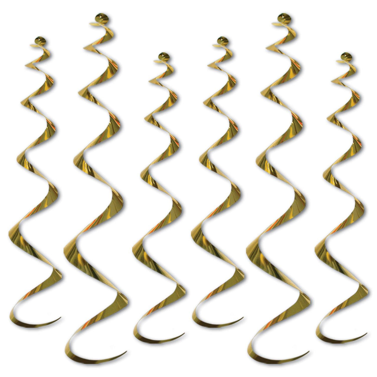 Beistle Twirly Party Whirlys gold (6/Pkg)