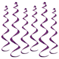 Beistle Twirly Party Whirlys purple (6/Pkg)