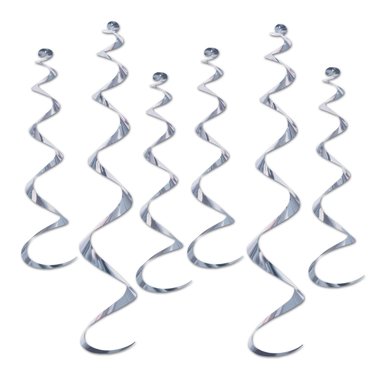 Beistle Twirly Party Whirlys silver (6/Pkg)