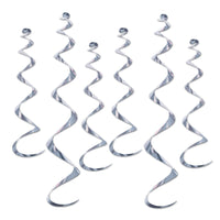 Beistle Twirly Party Whirlys silver (6/Pkg)