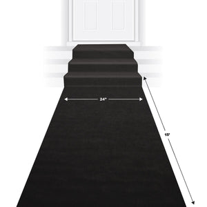 Bulk Black Carpet Poly Runner (Case of 6) by Beistle