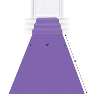 Bulk Purple Carpet Poly Runner (Case of 6) by Beistle