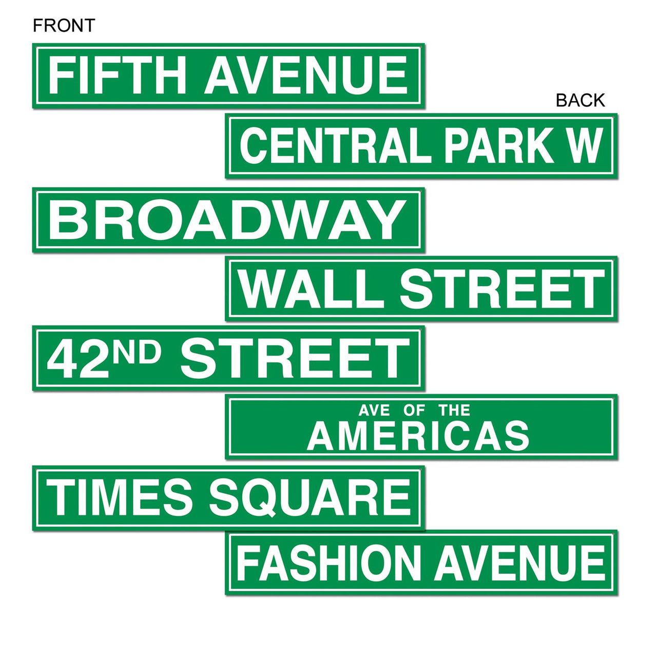 Beistle New York City Street Party Sign Cutouts (4/Pkg)