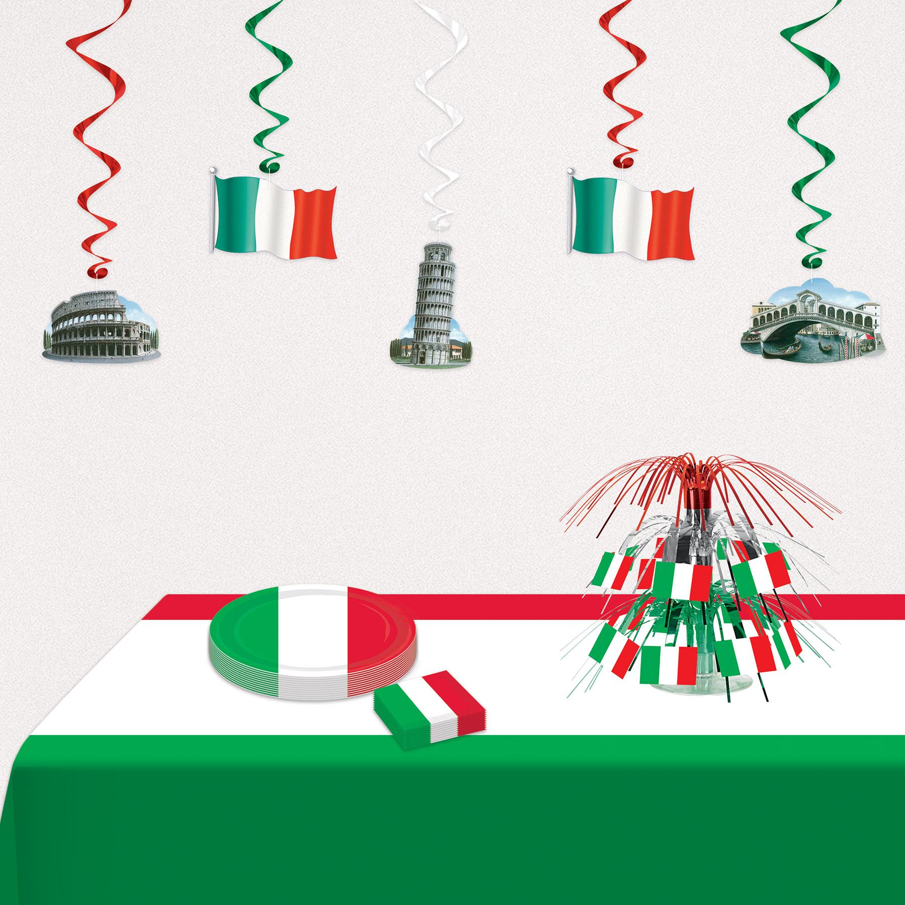 Beistle Italian Flag Mini Party Cascade Centerpiece