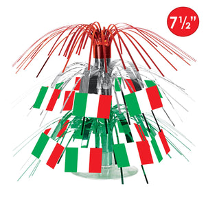 Beistle Italian Flag Mini Cascade Centerpiece (Pack of 12) - International Party Themes, Italian Themed Decorations