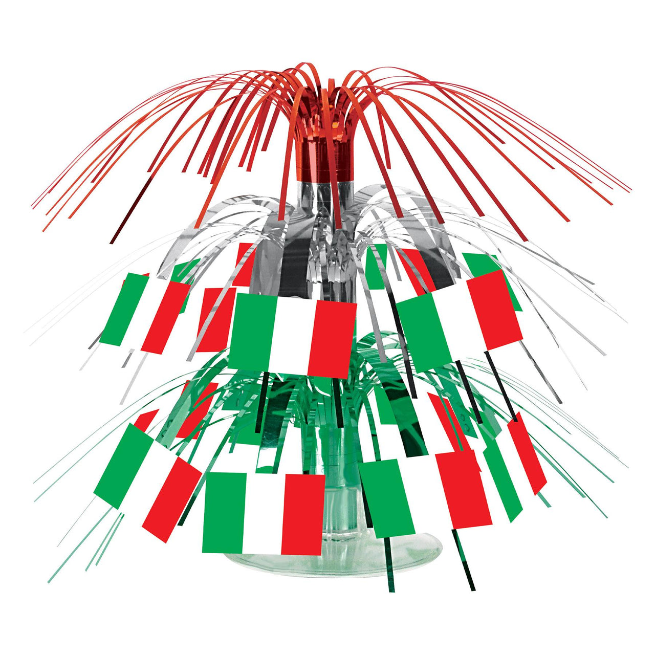 Beistle Italian Flag Mini Party Cascade Centerpiece
