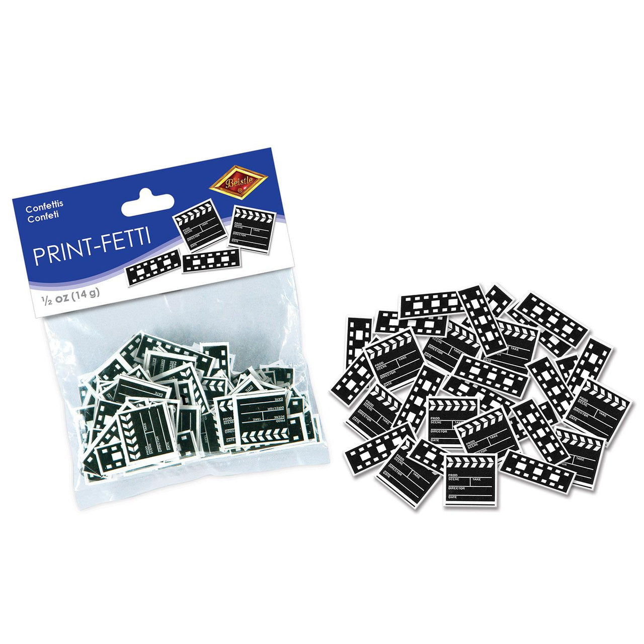 Clapboard & Filmstrip Print-Fetti Party Decoration (0.5 Oz/Pkg)