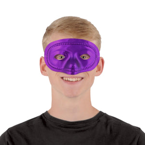 Mardi Gras Party Supplies - Metallic Half Mask - purple