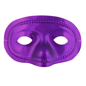 Beistle Mardi Gras Metallic Half Mask - purple