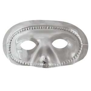 Beistle Mardi Gras Metallic Half Mask - silver