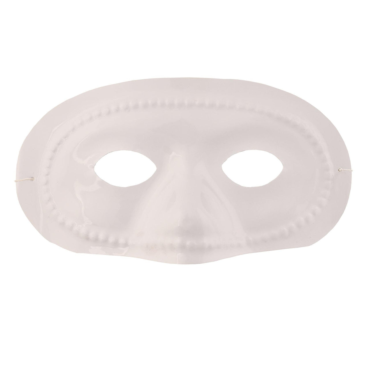 Beistle Mardi Gras White Half Mask