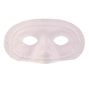 Beistle Mardi Gras White Half Mask
