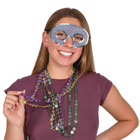 Sequin-Lame Half Masks - assorted colors