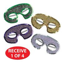 Sequin-Lame Half Masks - assorted colors