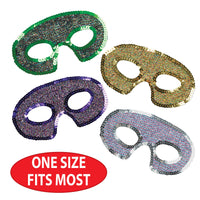 Sequin-Lame Half Masks - assorted colors
