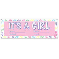 Beistle It's A Girl Sign Banner