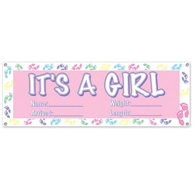 Beistle It's A Girl Sign Banner