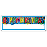 Beistle Happy Birthday Sign Banner