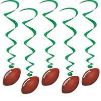 Beistle Football Party Whirls (5/Pkg)