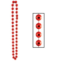 Beistle Jumbo Party Bead Necklaces - red