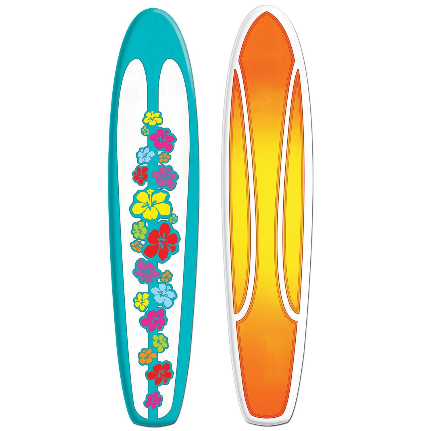 Beistle Luau Party Jointed Surfboard Decorations