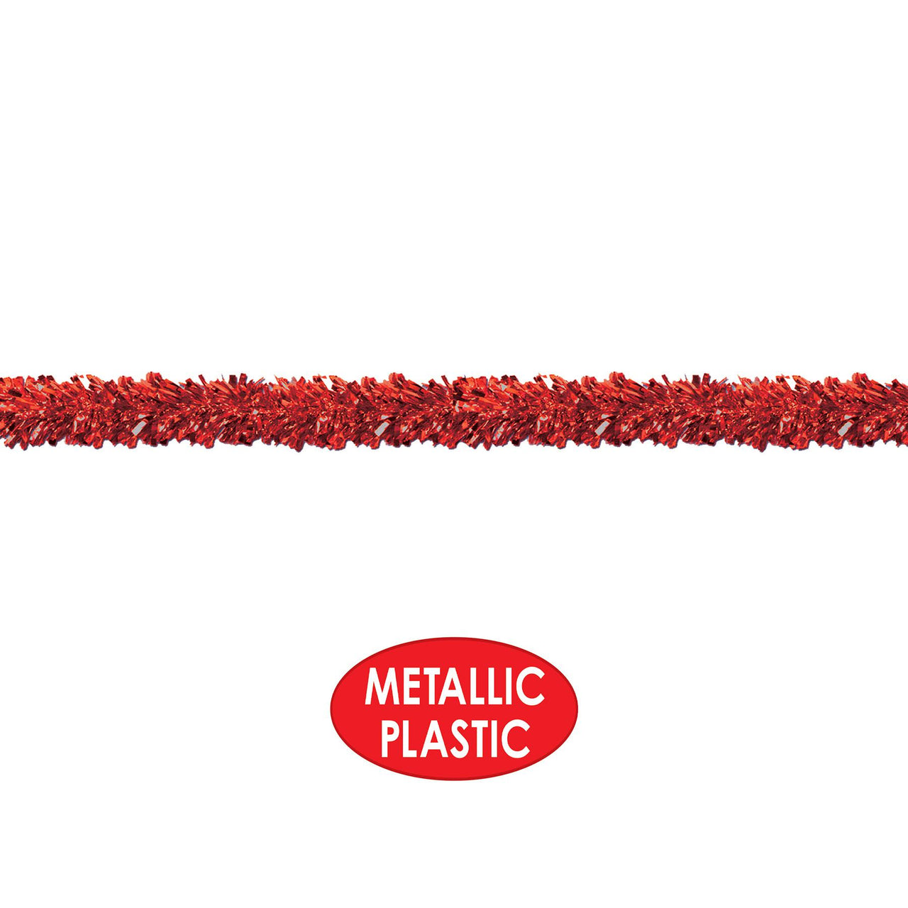 Fire Resistant Gleam 'N Fest Festooning Garland - red