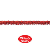 Fire Resistant Gleam 'N Fest Festooning Garland - red