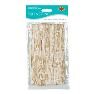 Bulk Luau Party Fish Netting natural white (Case of 12) by Beistle
