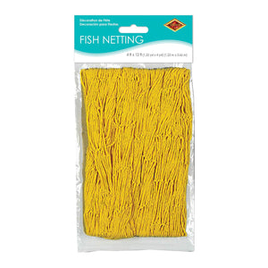 Bulk Luau Party Fish Netting yellow (Case of 12) by Beistle