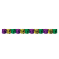 Beistle Mardi Gras 2-Ply Diamond Metallic Fringe Drape